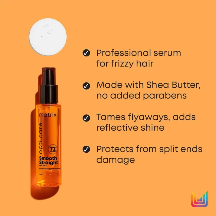 Matrix Opti Care Smooth Straight Shea Butter Split & Serum 100ml - Image 2