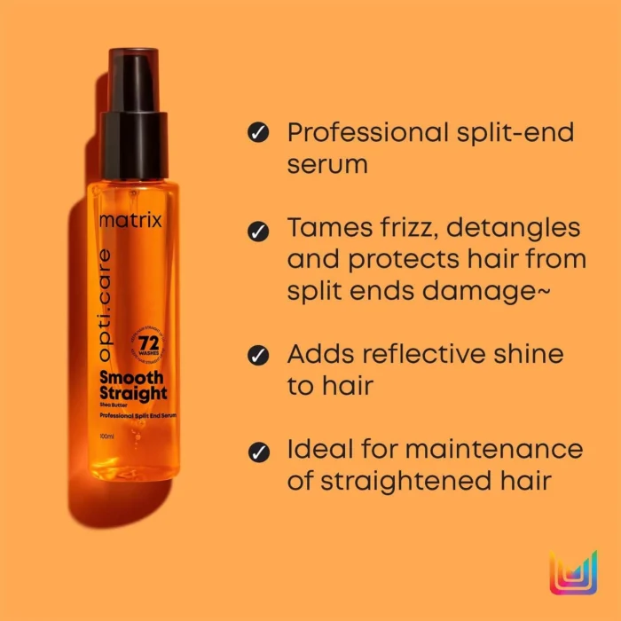 Matrix Opti Care Smooth Straight Shea Butter Split & Serum 100ml - Image 3