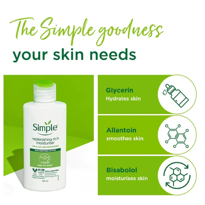Simple Kind To Skin Replenishing Rich Moisturiser 125ml - Image 2