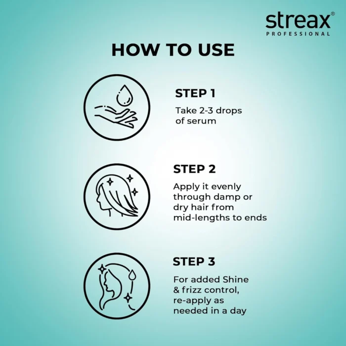 Streax Professional Vitariche Gloss Hair Serum 115ml - Image 6