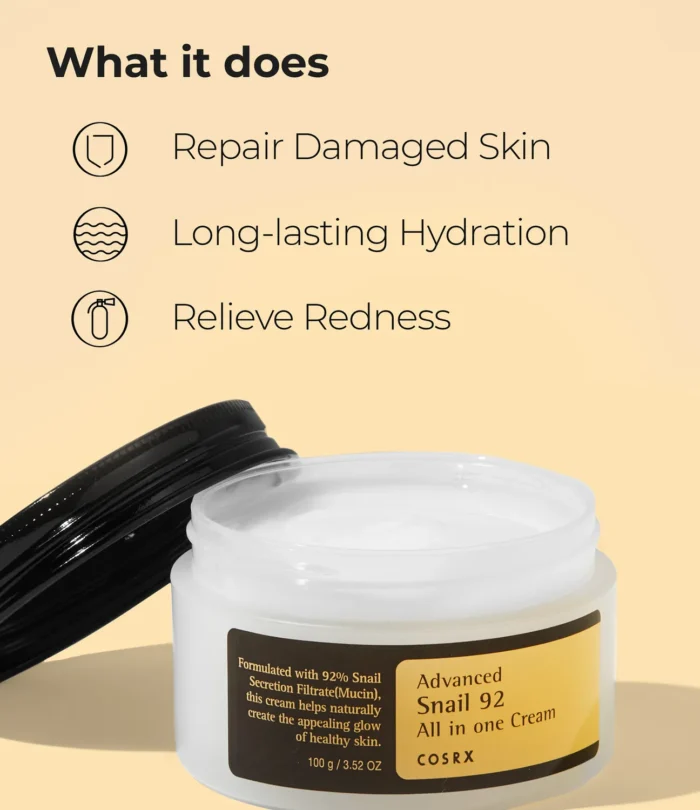 COSRX Advanced Snail 92 All In One Cream 100gm - Image 2