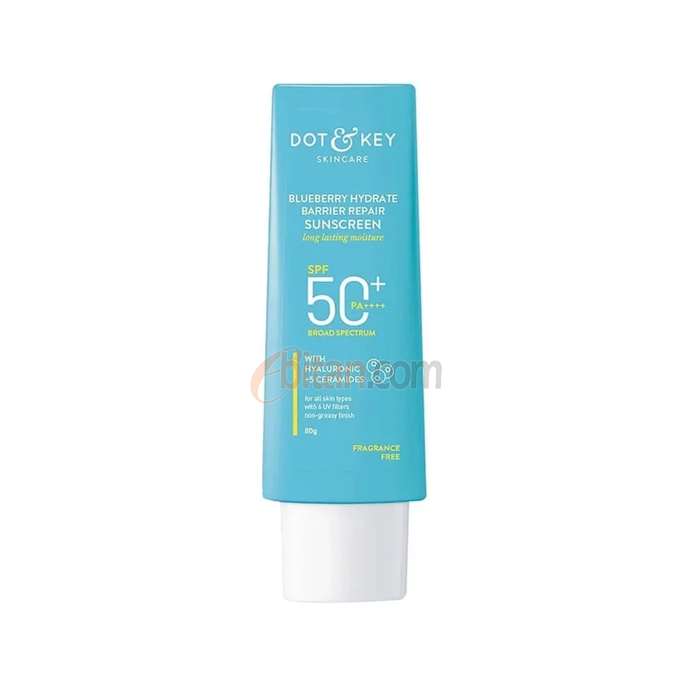Dot & Key Blueberry Hydrate Barrier Repair Sunscreen SPF 50+ PA++++ 80g Dot & Key Blueberry Hydrate Barrier Repair Sunscreen SPF 50+ PA++++ 80g