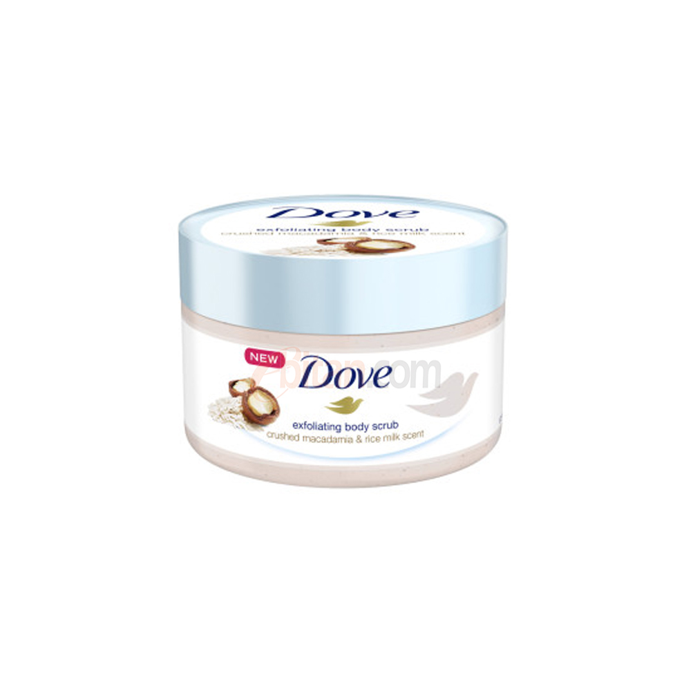 Dove Crushed Macadamia & Rice Milk Scent Exfoliating Body Scrub 225ml Dove Crushed Macadamia & Rice Milk Scent Exfoliating Body Scrub 225ml