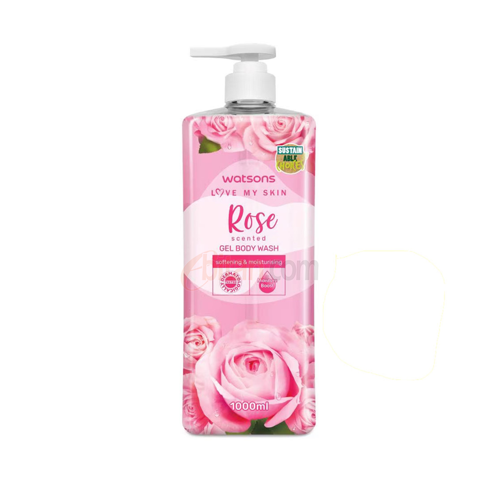 Watsons Love My Skin Rose Scented Gel Body Wash 1000ml Watsons Love My Skin Rose Scented Gel Body Wash 1000ml