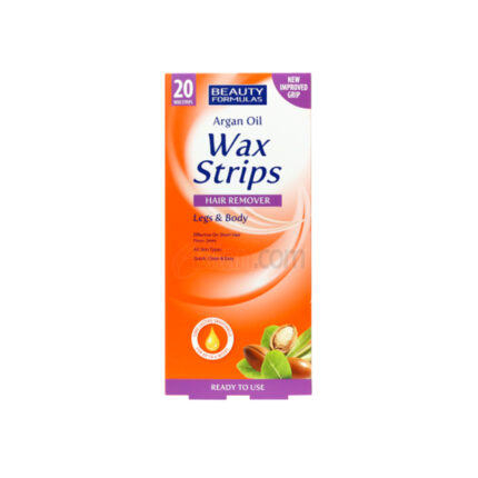Beauty Formulas Argan Oil Leg & Body Wax Strips 20Pcs