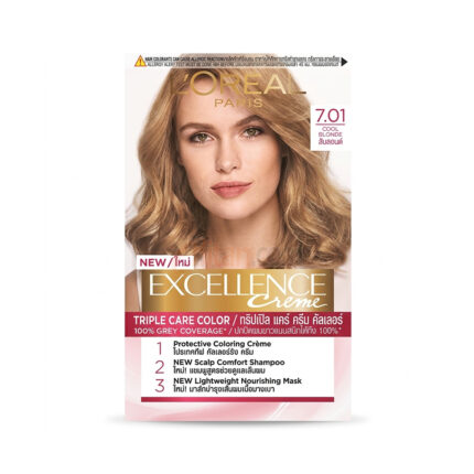 L'OREAL Excellence Crème Permanent Hair Color 7.01 Cool Blonde