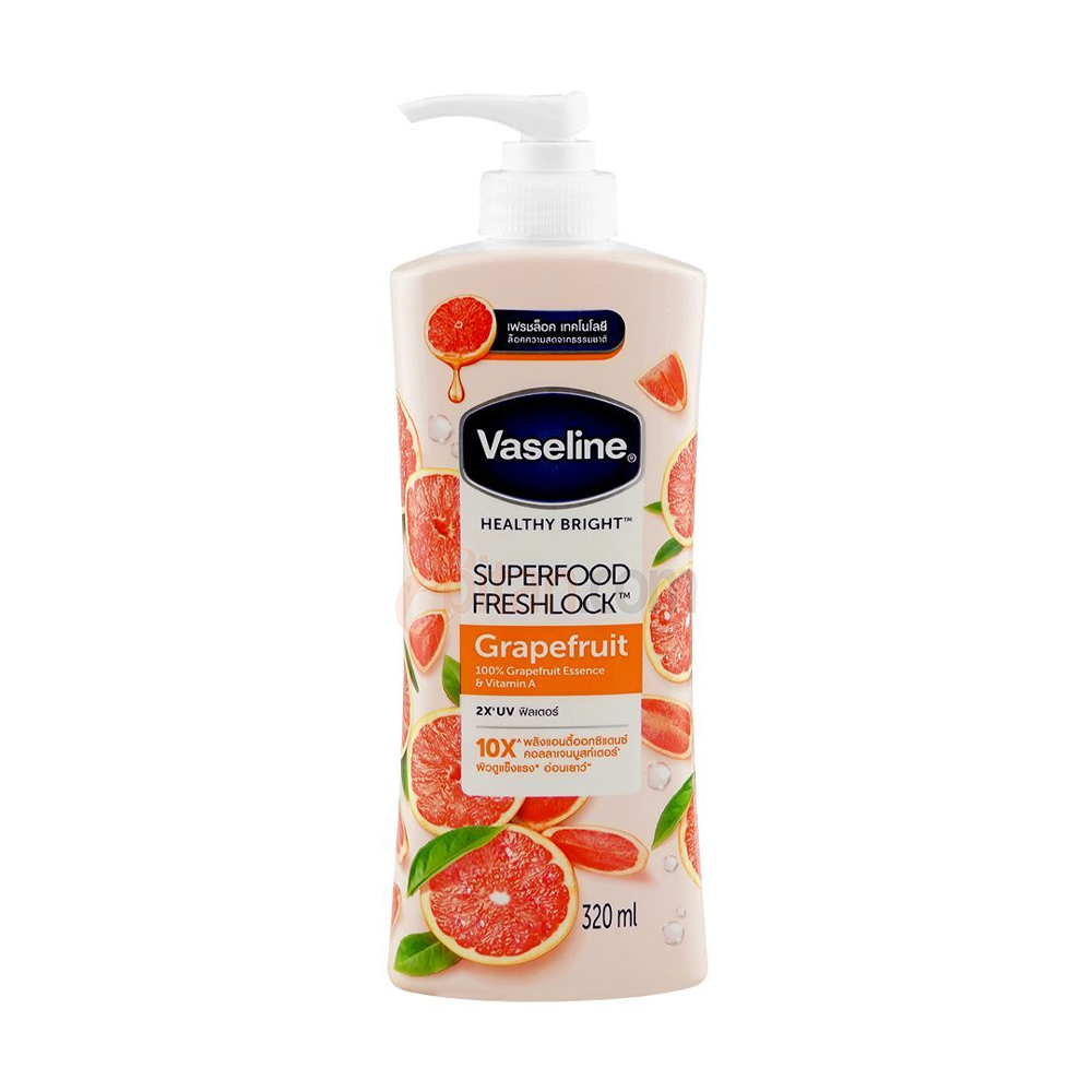 Vaseline Healthy Bright Super Food Fresh Lock Grapefruit Body Lotion – 320ml Vaseline Healthy Bright Super Food Fresh Lock Grapefruit Body Lotion – 320ml