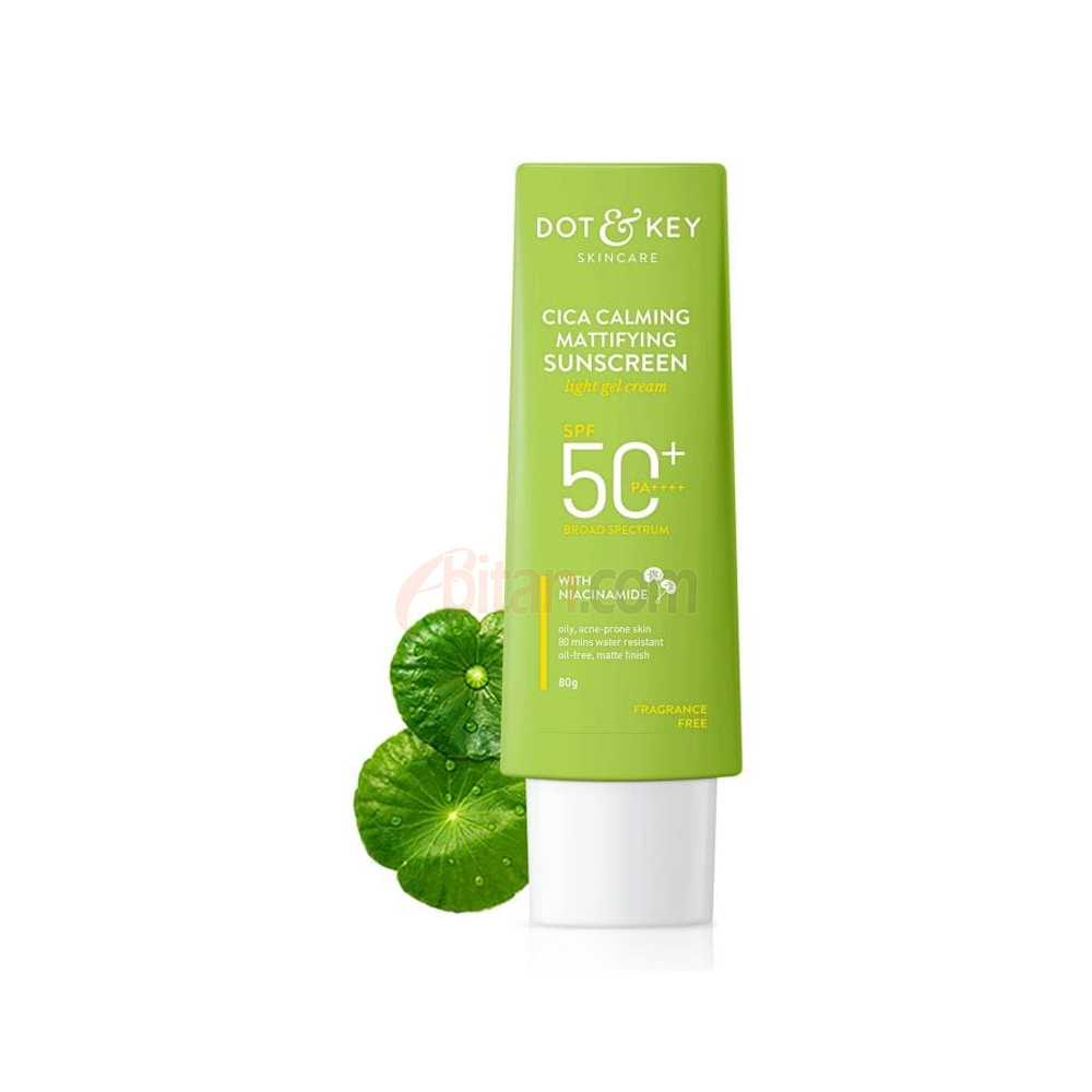 Dot & Key Cica Calming Mattifying Sunscreen SPF50+ PA+++ 80g Dot & Key Cica Calming Mattifying Sunscreen SPF50+ PA+++ 80g