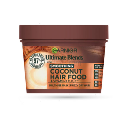 Garnier Coconut & Macadamia Smoothing Hair Mask For Frizzy & Unruly Hair - 390ml