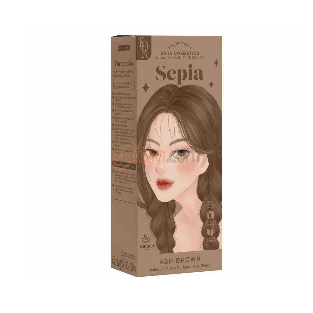 Kota Cosmetics Sepia Color Cream Ash Brown Kota Cosmetics Sepia Color Cream Ash Brown