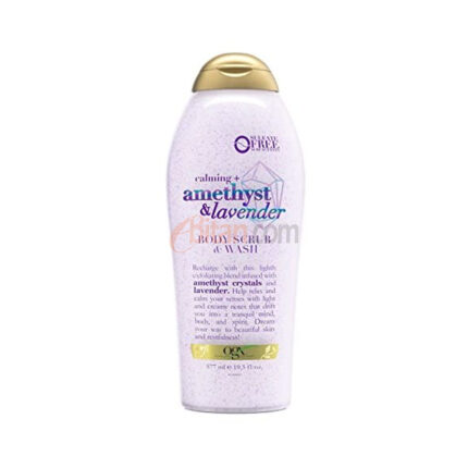 OGX Calming + Amethyst & Lavender Body Scrub & Wash 577mL