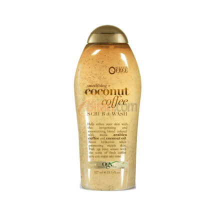 OGX Smoothing + Coconut Coffee Scrub & Wash 577ml